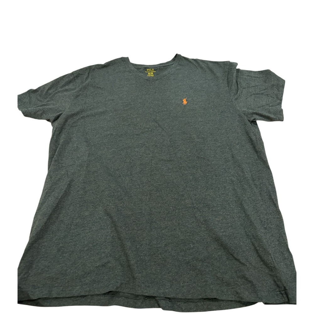 Polo Ralph Lauren Shirt Mens X Large Green Solid Basic Tee‎ Pony Logo Cotton V